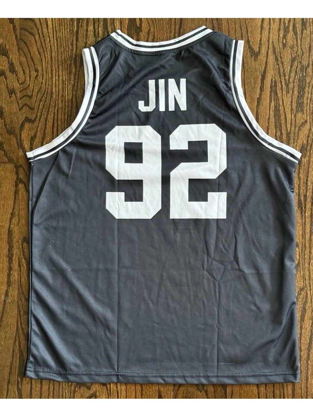 BTS Jin 92 Basketball Jersey Mens Medium Black White K-Pop Fan Tank Top